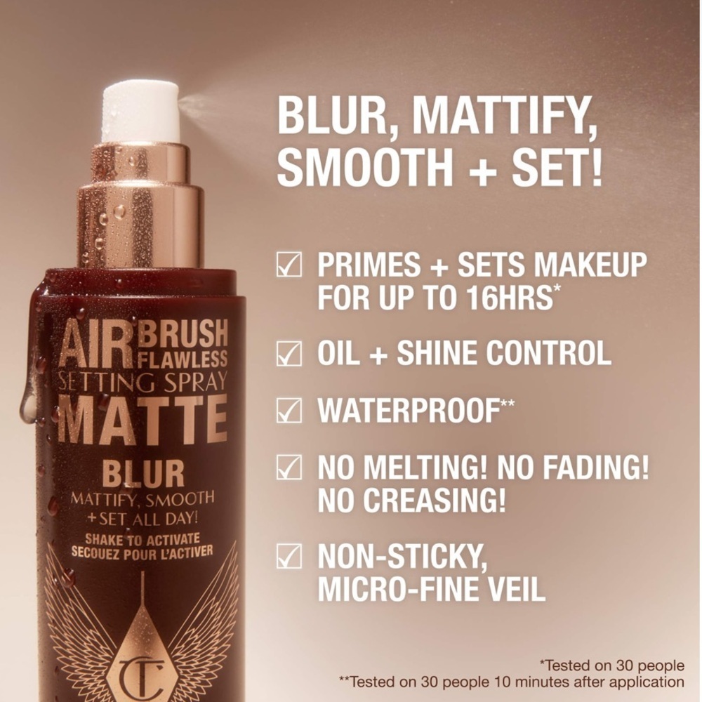 ๐ธ CHARLOTTE TILBURY Mini Airbrush Flawless Matte Blur Setting Spray - Picture 3 of 5